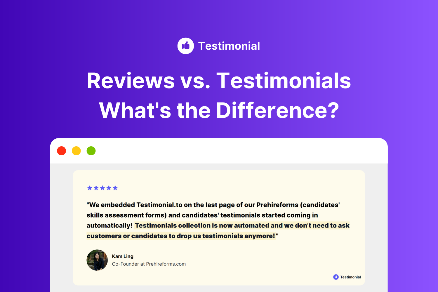 Assessing Reviews Testimonials