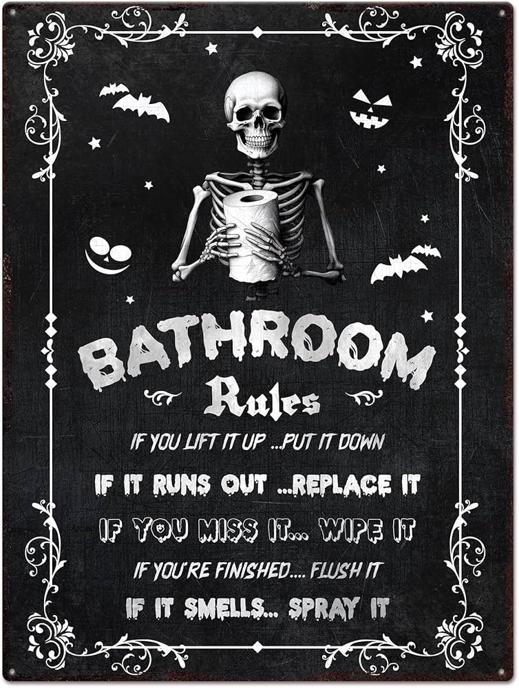 Bathroom Rules Visual Appeal