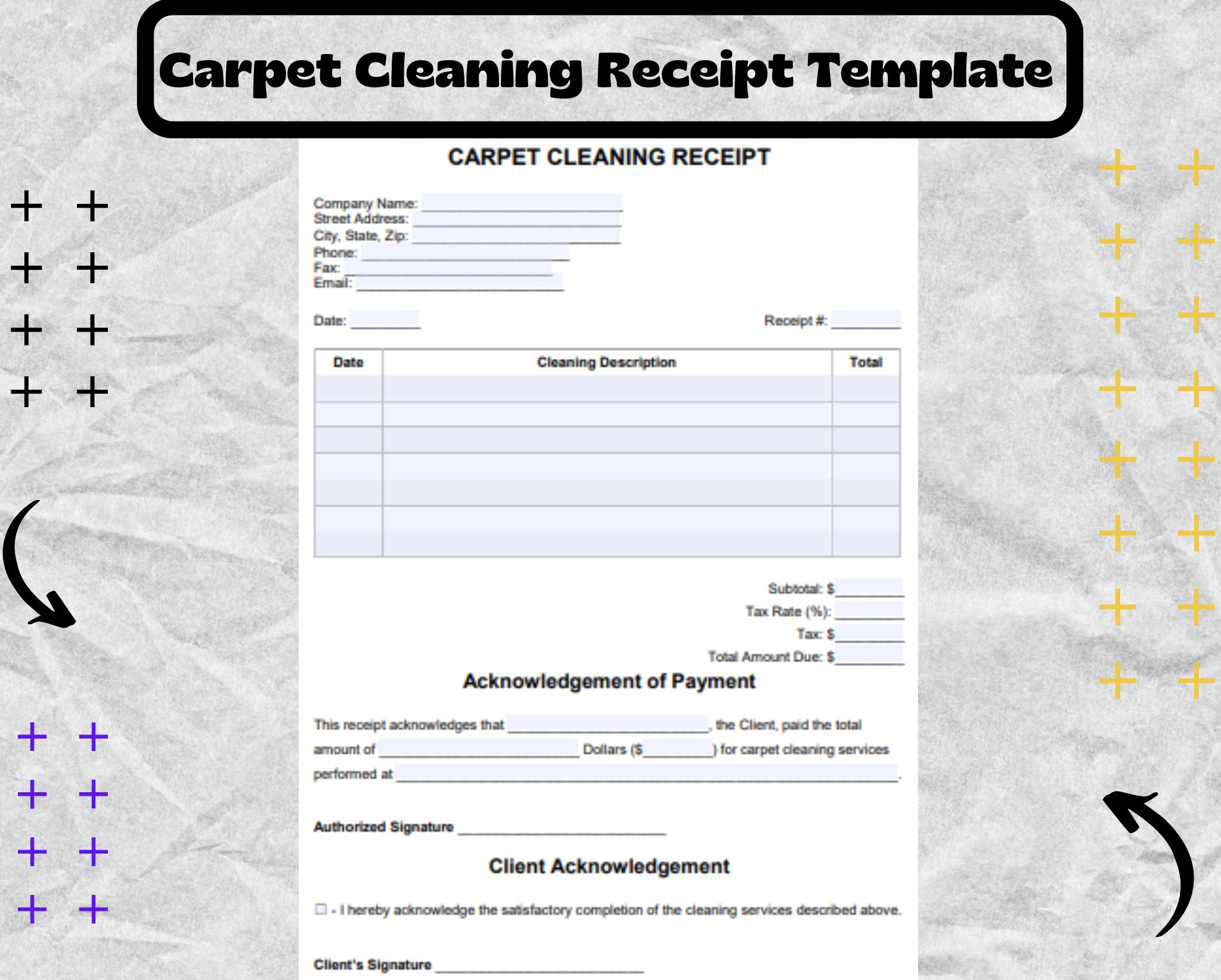 Problem Fake Carpet Cleaning Receipts