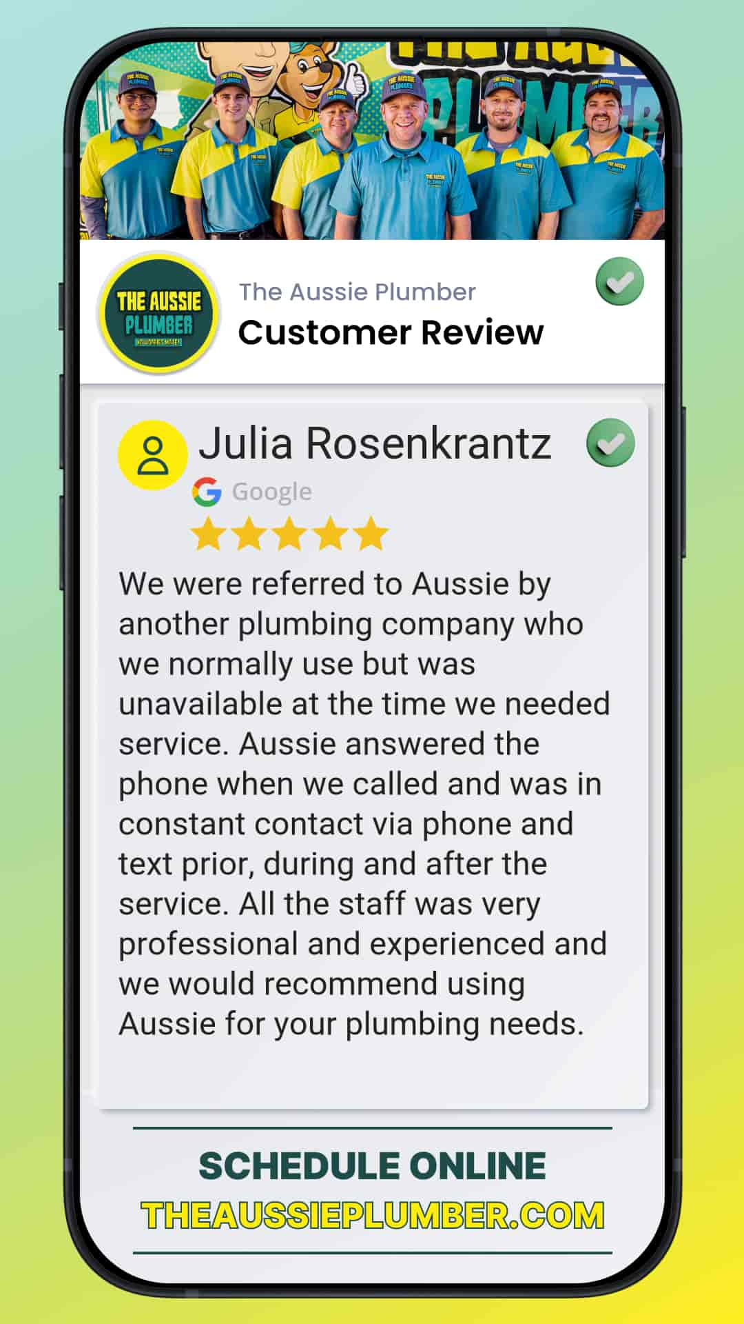 Aussie Plumber Reviews